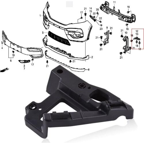 CAPQX For XRV 2015 2016 Mounting Bracket Chrome Front headlight Bracket Support Replacement OEM#71190-TC4-H00