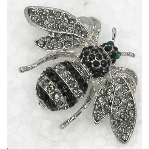 Black Fashion Brooch Rhinestone Bee Pin brooches C2158 H