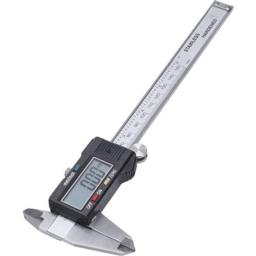 Silver 6 "/ 150mm Digital Electronic King Foot Caliber Large LCD Screen Tool Minimeter