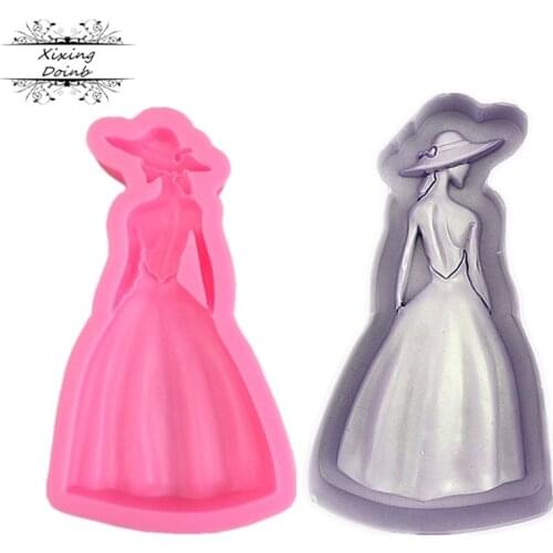 DIY girl shape cake mold candy craft soft candy cake tool chocolate cake decoration mold kitchen cooking supplies