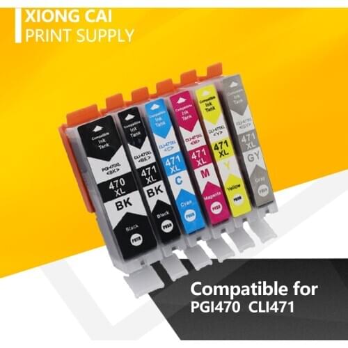 PGI-470 CLI-471 PGI470 CLI471 470 471 Compatible Ink Cartridge for Canon PIXMA MG5740 MG6840 TS5040 TS6040 Printer Full Ink