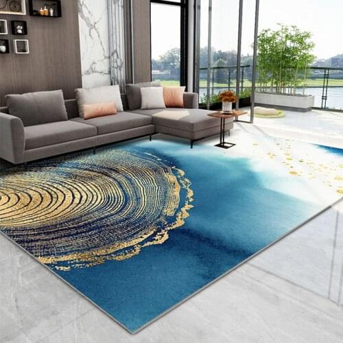 Nordic Ocean Pattern Large Area Rug Thick Carpet And Rug For Living Room Bedroom Tea Table Home Decorative Mat Floor Coffee