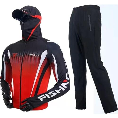 2021 new summer fishermans clothing fishing clothing long-sleeved anti-mosquito sunscreen anti-ultraviolet breathable jacket su