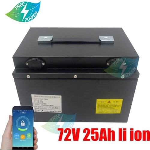 72v 25ah li ion battery lithium battery for electric bike 3000w motor tricycle scooter Go Cart vehicle +5A charger