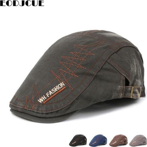 Fashion Letter Embroidery Beret Caps For Men Women Outdoor Newsboy Gatsby Hat Caps Adjustable Casquette Caps Boina
