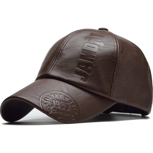 Men Vintage Adjustable Leather Baseball Cap Plain Sports Outdoor Plain Sports Solid Low Profile Dad Hat