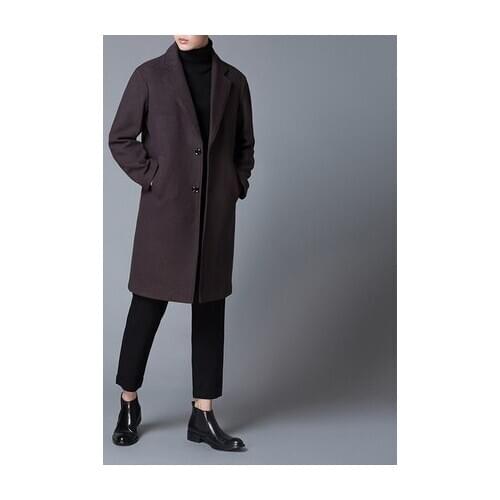 Men Winter Antumn Woolen Coat 2020 New Loose Long Warm Cotton Liner Mens Casual Trench Coat Outwear Large Size LX1378 's