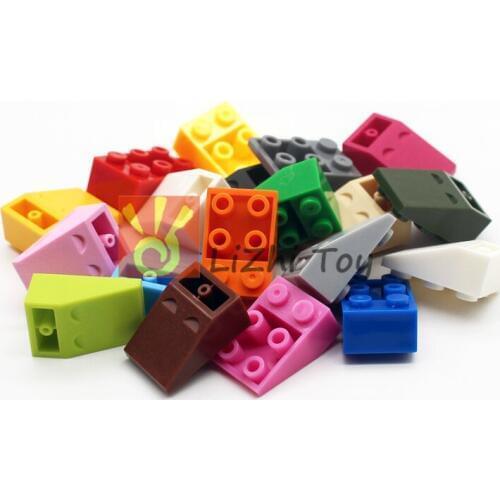 MOC Slope Brick 2*3 Inverted 3747 DIY Enlighten Block Bricks Compatible with Assembles Particles 100pcs