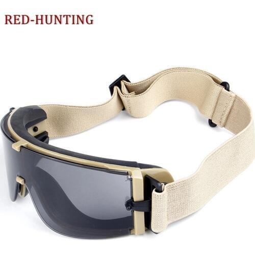 2020 New USMC Airsoft X800 Tactical Cycling Eyewear SunGlasses War games Goggles Wind-proof mirrors Include 3 Lens