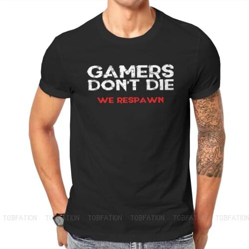Overwatch 100% Cotton TShirts Gamers Don't Die Personalize Homme T Shirt Hipster Tops Size S-6XL
