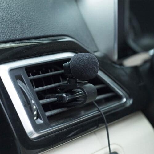 Professional 3.5mm Mini Car Audio Microphone Mic Stereo Wired External Clip-on Microphone for PC Auto Car DVD Radio