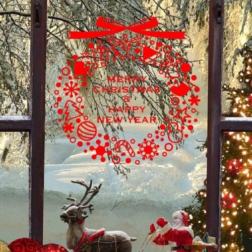 Christmas Santa Window Stickers Art Decal Wall Home Living Room Shop Decor Removable