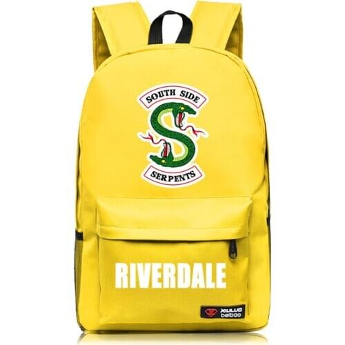 Riverdale South Side Snake School Student Backpack Shoulder Travel Bag Cosplay Bag Halloween Gift Mochila