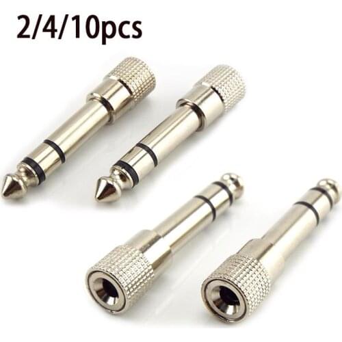 6.5mm 6.35mm 1/4" Male Plug to 3.5mm 1/8" Female Jack Stereo Connector Headphone Speaker Audio Adapter Home Microphone M