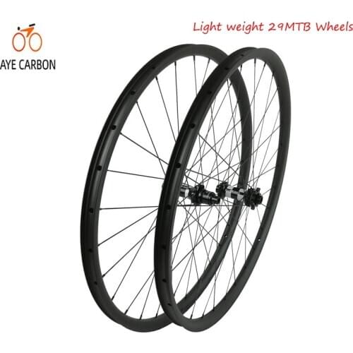 Carbon fiber 29er super light weight mtb wheelset mens moutain bike wheels with center lock hubs for sale