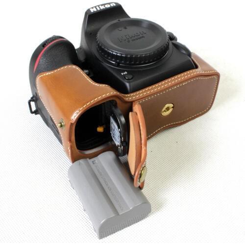 High Quality PU Leather Half Camera Bottom Case Cover For Nikon D7500 With Battery Opening Black/Coffee/Brown