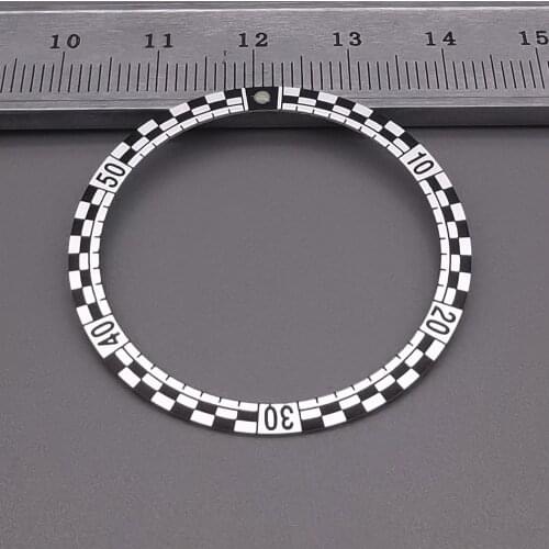 Mod Watch Parts 38mm Rally Bezel Insert For Seiko 6105 NH35 NH36 Movement Dive Watch