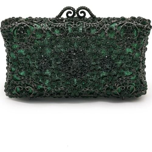 Female Fashion Metal Colorful Rhinestone Diamond Clutch Bag Luxury Evening Bag Crystal Clutches Party Wedding Shoulder Handbags