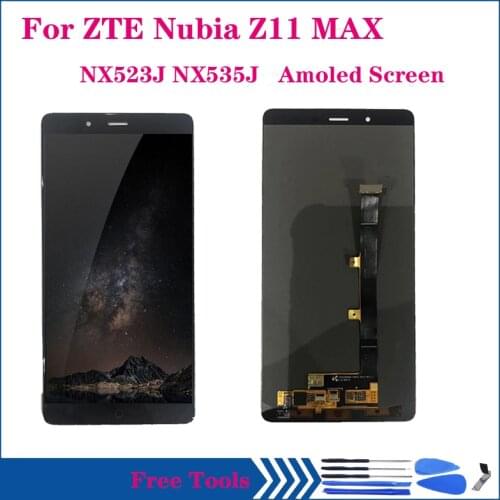 6.0" AMOLED Display for ZTE Nubia Z11 Max NX523J NX535J LCD Touch Screen digitizer assembly OLED display repair parts