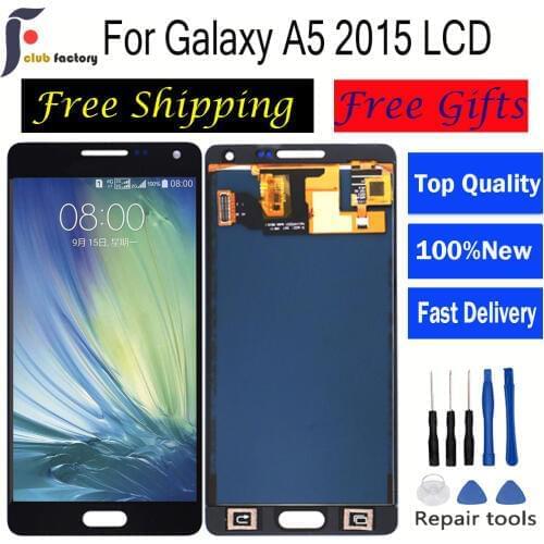 With Digitizer lcd A5 2015 display A500F LCDfor SAMSUNG Galaxy A5 2015 LCD A500 A500F A500M A500Y a500fu Display Touch Screen