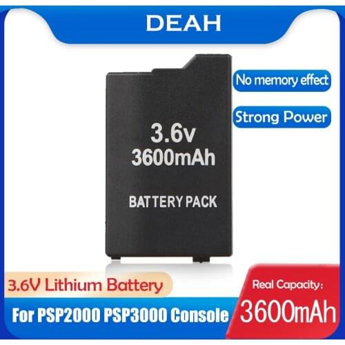 1PCS 3.6V 3600mAh Lithium Rechargeable Battery Pack For Sony PSP 2000 3000 PSP2000 PSP3000 PlayStation Portable Console Battery