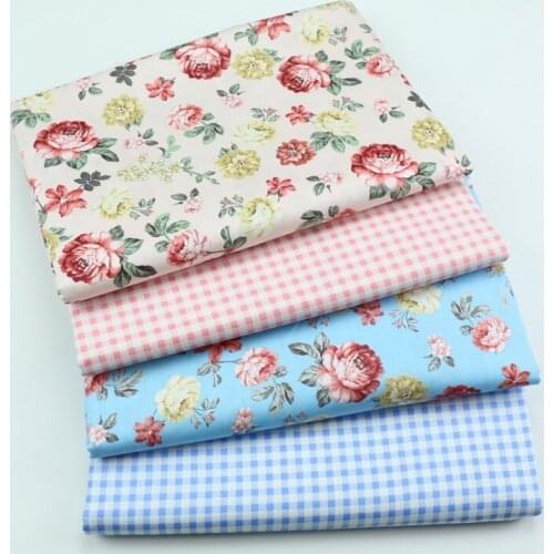 160cm*50cm Idyllic vintage roses cotton fabric DIY bedding apparel dress patchwork fabric kids handwork cotton cloth tecido