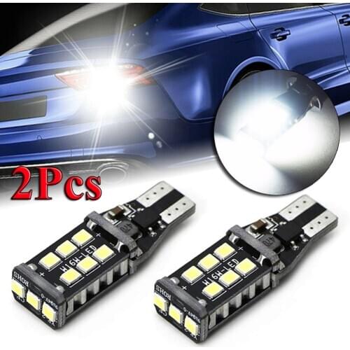 2pcs Super Bright White Canbus LED Bulb For Car Backup Reverse Light 912 921 T15 W16W Car Lights Auto Accessories