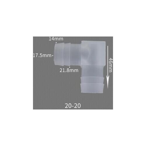 20mm Plastic Pipe Fitting Pagoda Barbed Equal Elbow L Type Hose Connector Tube Joint for Garden