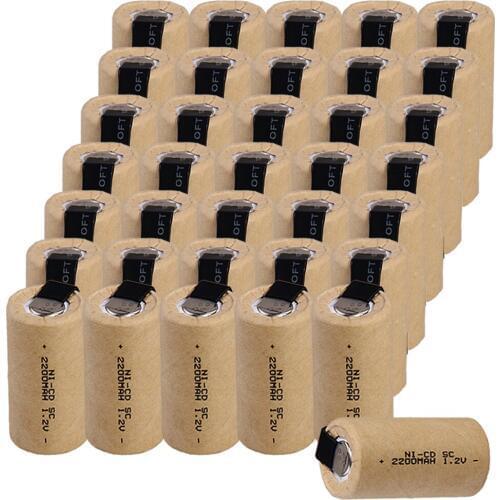 36 pcs SC battery 4.25cm*2.2cm 2200mah 1.2V NICD SUBC batteries for power tools for BOSCH for DEWALT for CASALS for HITACHI