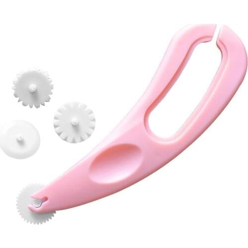 4 Wheels Fondant Embosser Cutter Icing Stitching Cutter Sugarcraft Baking Decoration Knife DIY Embosser Tools Cake Paste T8N9