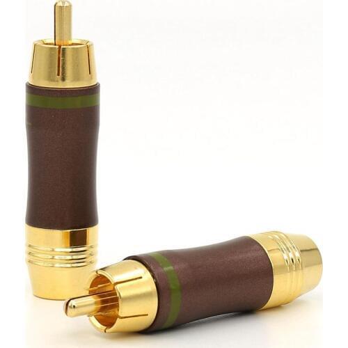 4pcs RCA Plug Connector RCA Audio Cable HIFI Coaxial Cable Gold Plated audio interconnect Cable