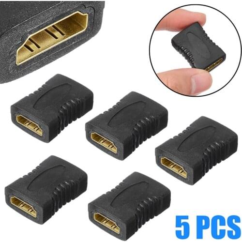 5pcs HDMI-compatible Extender Female to Female Connector Extension Cable Converter HDMI-compatible Component Adapter Coupler