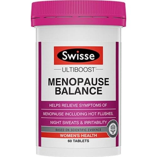 Australia Swisse Menopause Balance Women Health Reduce Hot flushes Night sweats Trouble sleeping Nervous irritability Symptoms