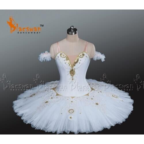 White and Gold Tutu Ballet Professional BT644 White Candid Ballerina Ballet Tutu Snow Queen White Classical Swan Lake Costume