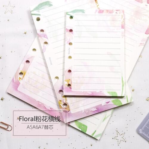 40 Sheets Yiwi A5 A6 A7 Loose Leaf Notebook Refill Spiral Binder Inner Page Diary Line Inside Paper