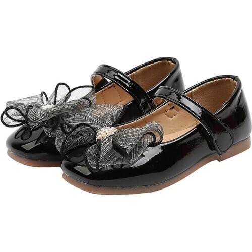 JGVIKOTO Kid Sandals For Girls Princess Shoes Fashion Solid Color Children Bow Little Girls Leather Shoes Toddler Girls Shoes