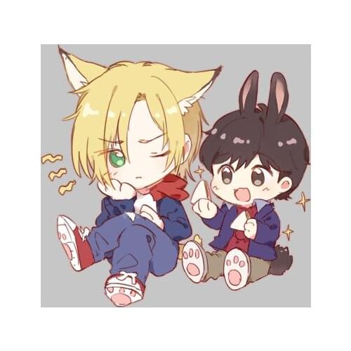 Anime BANANA FISH Ash Lynx Okumura Eiji Badge Acrylic Stand Model Toys Action Figure Pendant Keychain Keyring Cosplay Gift Props