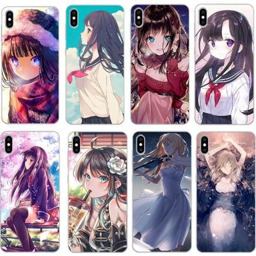 Anime girls phone case For iPhone 11 12 Pro Max X XS XR Xs Max Mini 6 6s 7 8 Plus Silica gel Cover