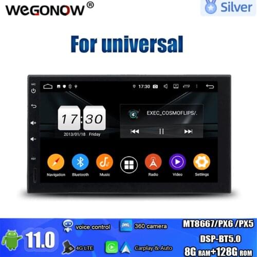 DSP IPS Android 10.0 Car multimedia Player 4G RAM 64G ROM Octa Core GPS map tape recorder Radio wifi Bluetooth5.0 For universal