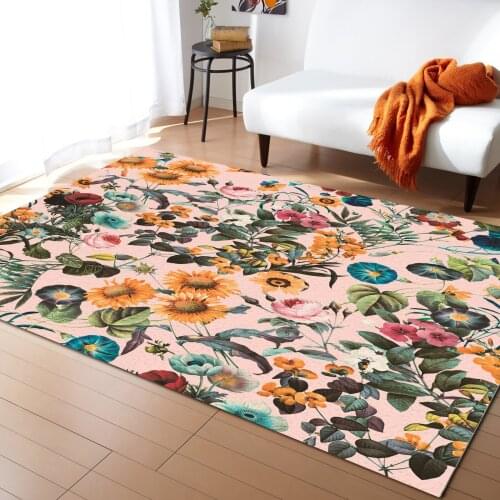 Exotic Garden Carpet for Living Room Kids Bedroom Bedside Rugs Soft Carpets Home Sofa Table Decor Mat