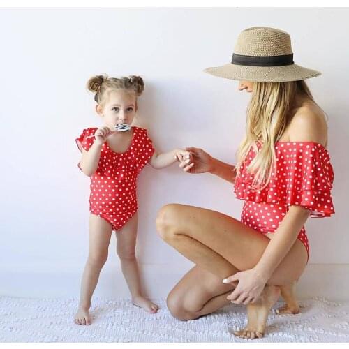 Mother Daughter Swimsuit 2019 Family Look Mom And Daughter Swimwear Mommy and Me Clothes Family Matching Clothes Bathing Suit