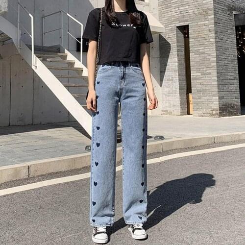 LIBIELIY Women's Jeans With Embroidery