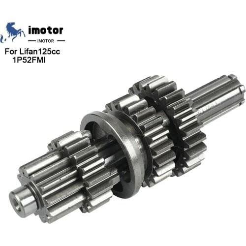 Motorcycle Main Shaft Gear Kit For Lifan 125 125cc 1P52FMI Horizontal Kick Starter Engines Dirt Pit Bikes Parts