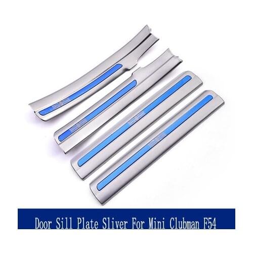 Brand New Stainless Steel Material Silver/Black/Carbon Fiber Door Sill Plate For Mini Cooper F56 F57 F55 F54 F60(4Pcs/Set)