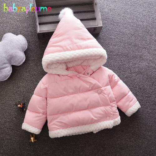 Baby Girls Clothing Infant Outerwear Children Winter Jacket Coat Cute Princess Warm Hooded Kids Snowsuits Toddler Clothes BC1798