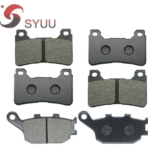 Motorcycle Front and Rear Brake Pads for HONDA CBR 600 RR (2005-2006) CBR 1000 RR (2004-2005) FA390F FA174R Black