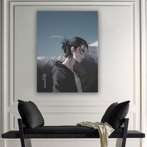 Attack On Titan Anime Art Posters Canvas Painting Posters and Prints Wall Art Picture Cuadros Home Decoration Room Decor