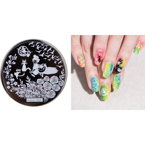 1PC Nail Stamping Plate Image Transfer Templates Stamp Tool hehe68--The evil female curtilage JiBian hayao miyazaki series