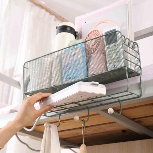 Student Dormitory Bedside Shelf Wrought Iron Frame Bedroom Hanging Basket