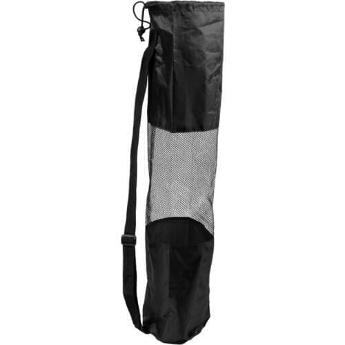 Portable Mesh Center Black Pilates Mat Bag Carrier for Yoga